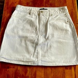 Forever 21 white denim mini